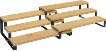 Raft organizues për erëza SONGMICS KCS016N01, set 2 copë, bambu + çelik, i zgjerueshëm/ndarshëm, 6 nivele, natyrale/zezë