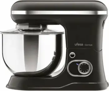 Robot kuzhine UFESA Genius 70305937 1200W, enë inox 5L, 6 shpejtësi + Pulse, 3 shtojca, i zi/argjendtë