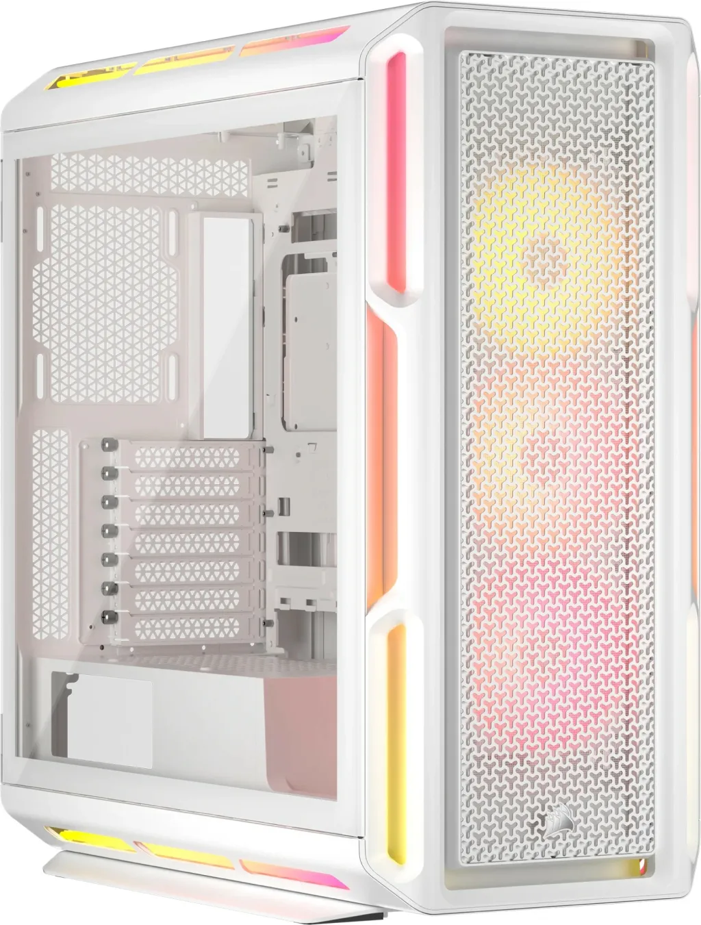 Kasë Corsair 5000T LX RGB, midi tower, xham i temperuar, e bardhë - 1