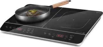 Pllakë induksioni CASO Touch 3500 (MPN 2018) 3500W, dyzonëshe, Sensor-Touch, zi/argjend