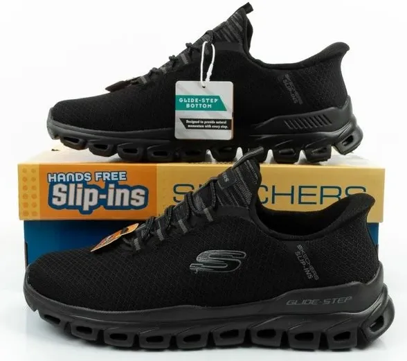Atlete meshkuj Skechers Glide-Step Slip-Ins, të zeza - 10