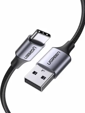 Kabllo USB 2.0 A në USB-C, UGREEN 60128, 2 m, e zezë, polybag