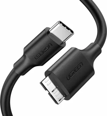 Kabllo UGREEN 20103 USB-C në Micro-B 3.0, 1 m, 5 Gbps, 15 W, e zezë, polybag