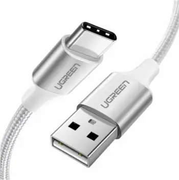 Kabllo USB-A në USB-C UGREEN 60129 0.25m, e bardhë, polybag
