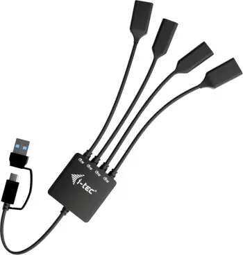 HUB kabllor I-Tec USB-C/USB-A 4 porta 3.2 Gen 1, i zi