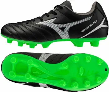 Atlete futbolli për fëmijë Mizuno, të zeza të gjelbra