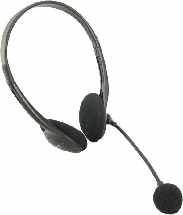Kufje me mikrofon LOGILINK HS0001, kabllo 1.8 m, të zeza - 2