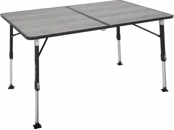 Tavolinë kampingu BRUNNER ELU TOP COMPACK 0406059N 120x60 cm, lartësi 42/70 cm, 7.5 kg, gri