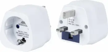 Adapter udhëtimi RIVACASE PS4401 EU në UK, 13A, 3250W, i bardhë