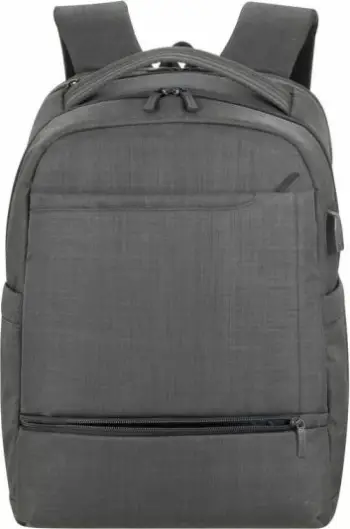 çantë shpine për laptop RIVACASE 8363 15.6" me portë USB, gri grafit