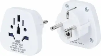 Adapter udhëtimi RIVACASE PS4100, World to EU, 2500 W, i bardhë