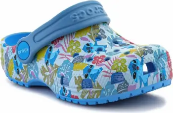Papuqe për fëmijë Crocs, me Stitch të Disney, blu