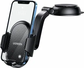 Mbajtëse telefoni UGREEN 20473, suction cup për kroskot, 360° rrotullim, krah 220°, për 4.7-7.2 inç, e zezë