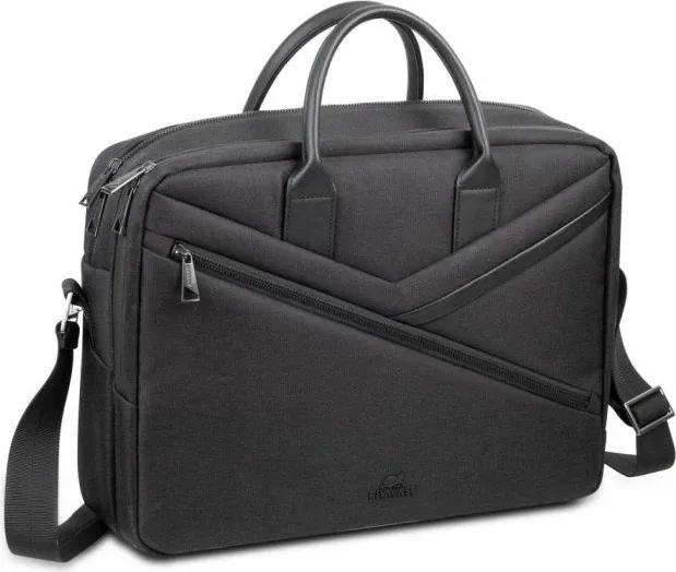 çantë laptopi RIVACASE ECO 8134 15.6\", RPET, rezistente ndaj ujit, e zezë - 1