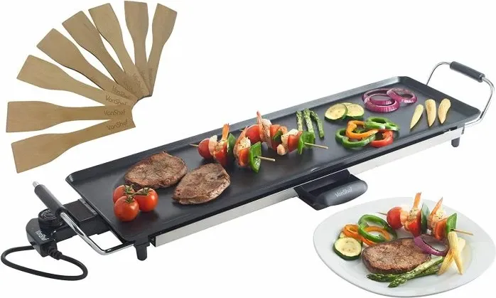 Grill teppanyaki elektrik VONSHEF XL 2013063, 2000W, 70x23cm, i zi - 1