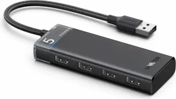 Hub USB, UGREEN, 15548, 4 porta, USB 3.0, 5Gbps, kabllo 20cm, i zi