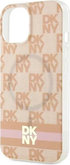 Mbështjellës DKNY IML Checkered Mono Pattern & Printed Stripes MagSafe për iPhone 15/14/13, Rozë - 6