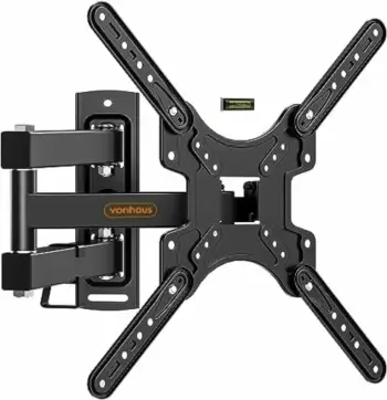 Mbajtëse muri për TV VONHAUS 3000295.1, full tilt & swivel, 24-55 inç, VESA deri 400x400, 35 kg, e zezë