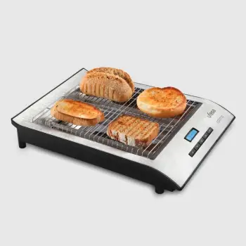 Toster i rrafshët UFESA TT7920, 650W, ekran LCD, funksion shkrirje, 40 x 29 x 10 cm, inox/zi
