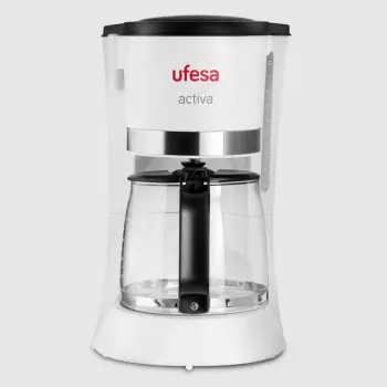Kafemakine me pikim UFESA CG7123, 1.5L (10-12 filxhanë), filtër permanent, fikje automatike, 680W, bardhë me të zezë