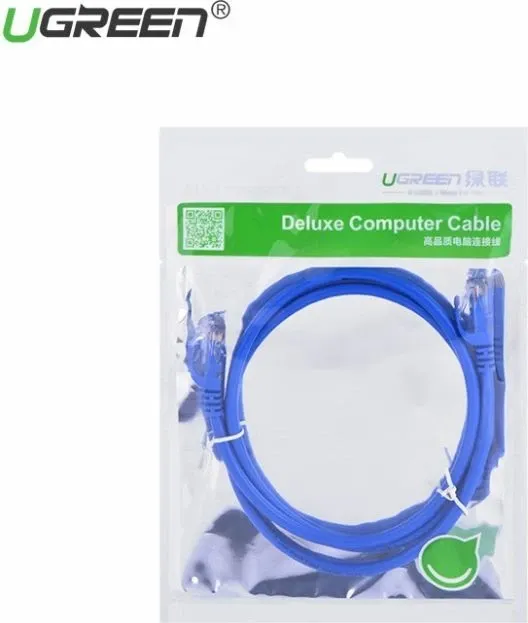 Kabllo LAN UTP Cat 6 UGREEN 11203 3m, blu, polybag - 3