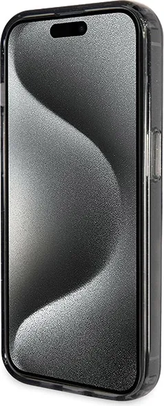 Mbështjellës Guess Ring Stand Script Glitter MagSafe për iPhone 14 Pro Max, i zi - 5