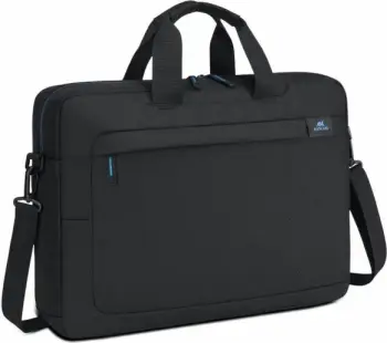 çantë laptopi RIVACASE 8036 16\", material i papërshkueshëm nga uji, me rrip të rregullueshëm, e zezë