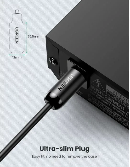 kabl audio optik Toslink UGREEN 70890 1 m, i zi, polybag - 5