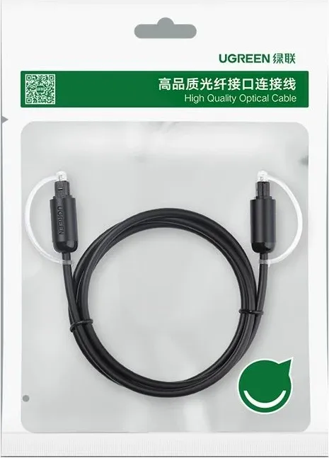 kabl audio optik Toslink UGREEN 70890 1 m, i zi, polybag - 8