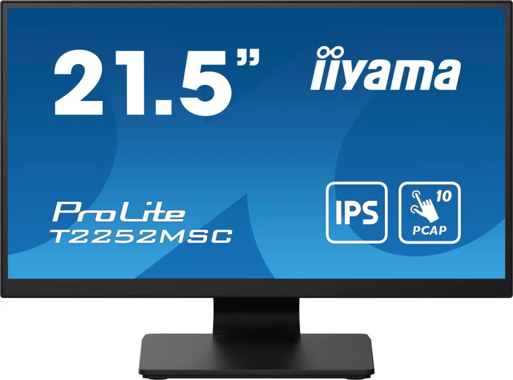 Monitor me prekje, iiyama ProLite T2252MSC-B2, 21.5", IPS, 10-pikësh PCAP, zi - 1