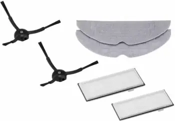 Set pjesësh këmbimi Roborock S7/S7+/S8/S8+, 2x filtër + 2x leckë pastrimi të lagët + 2x furçë anësore (set 6 copë)