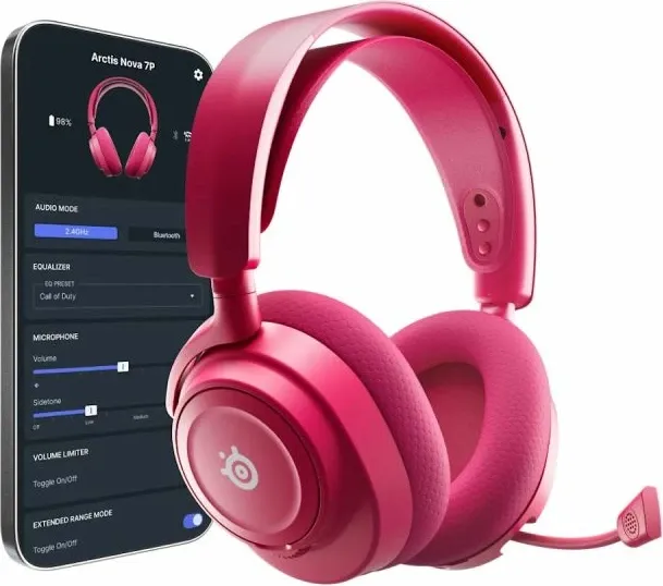 Kufje gaming SteelSeries Arctis Nova 7P Gen 2, wireless, për PlayStation, rozë - 3