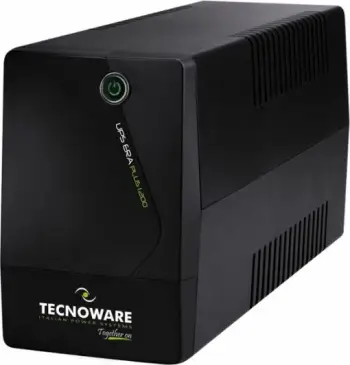 UPS TECNOWARE ERA PLUS 1200, 1200VA/840W, bateri 12V 9Ah, 2 prizë Schuko, i zi