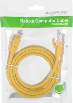 kabllo LAN UGREEN Cat5e UTP 5m RJ45, e verdhë, polybag - 2