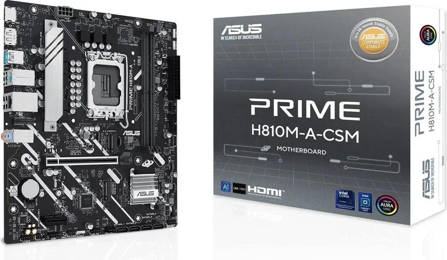 Pllakë amë ASUS PRIME H810M-A-CSM, Intel H810, micro ATX, E zezë - 4