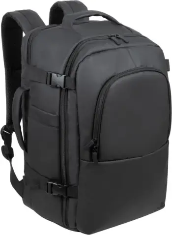 çantë shpine për laptop RivaCase 8465, 17.3\", ECO-RPET e papërshkueshme nga uji, e zezë