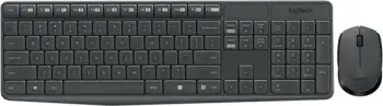 Set tastierë dhe maus wireless Logitech MK235 (920-008031), nano USB, layout SLO, i zi