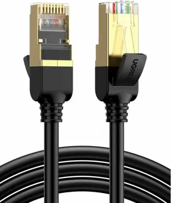 Kabllo rrjeti Ethernet UGREEN Cat7 RJ45 MPN 11270, 10 Gbps, 600 MHz, 3 m, e zezë
