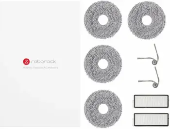 Set pjesë rezervë Roborock Qrevo Curv / Edge 5V1, 2x filtër HEPA + 4x leckë mop rrotulluese + 2x furçë anësore, set