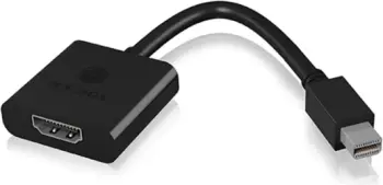 Adapter Mini DisplayPort në HDMI ICYBOX IB-AC538a 0.15 m 1920×1200@60Hz Plug & Play, i zi, 1 copë