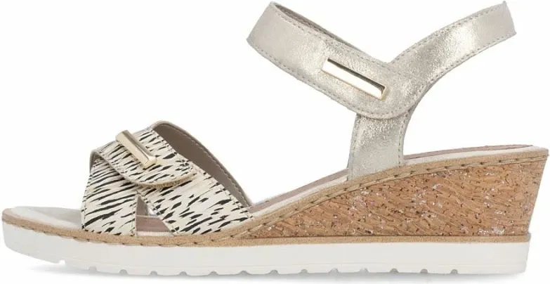 Sandale platforme për femra Remonte R6266-90, të arta - 3