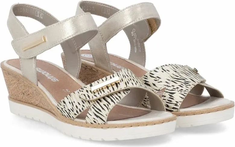 Sandale platforme për femra Remonte R6266-90, të arta - 4