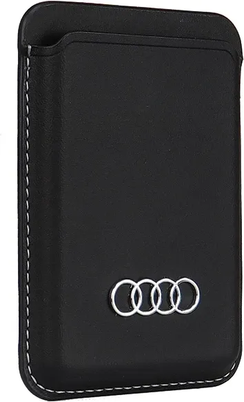 Mbështjellës Audi Synthetic Leather me magnet MagSafe, për iPhone, i zi - 6