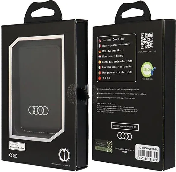 Mbështjellës Audi Synthetic Leather me magnet MagSafe, për iPhone, i zi - 7