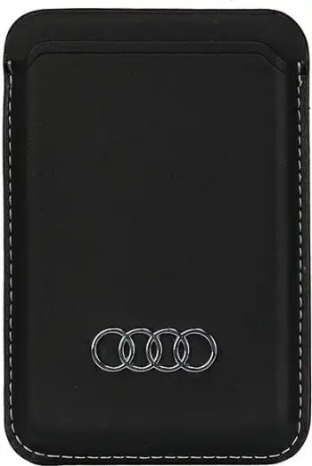 Mbështjellës Audi Synthetic Leather me magnet MagSafe, për iPhone, i zi