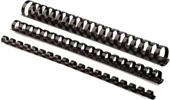 Spirale plastike për lidhje dokumentesh Fellowes 5346108, 10 mm, 41-55 faqe, të zeza, paketë 100 copë