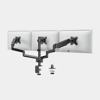 Mbajtës tavoline për 3 monitorë VONHAUS 3000243, 17-27 inç, gas spring, VESA 75x75/100x100, i zi