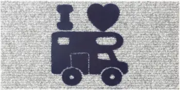 Tapet dere për camper BRUNNER Hello Camper 25x50 cm, gri/zi