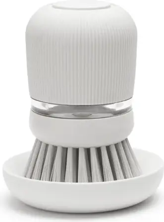 Furçë për larje enësh BRABANTIA SinkSide MPN 302640, me dispenser sapuni 0.1 L, me mbajtëse, gri e çelët