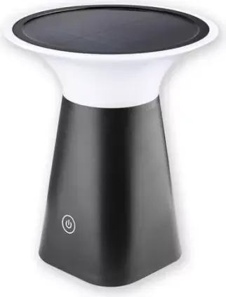 llampë tavoline LED solare ASALITE ASAL0304 5W 3000K 120 lm IP65 e zezë